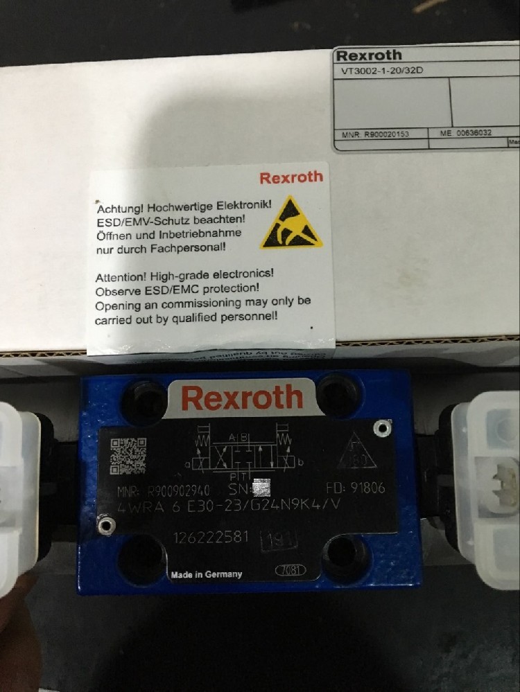 Rexroth比例電磁閥4WRA6E30-2X/G24K4/V